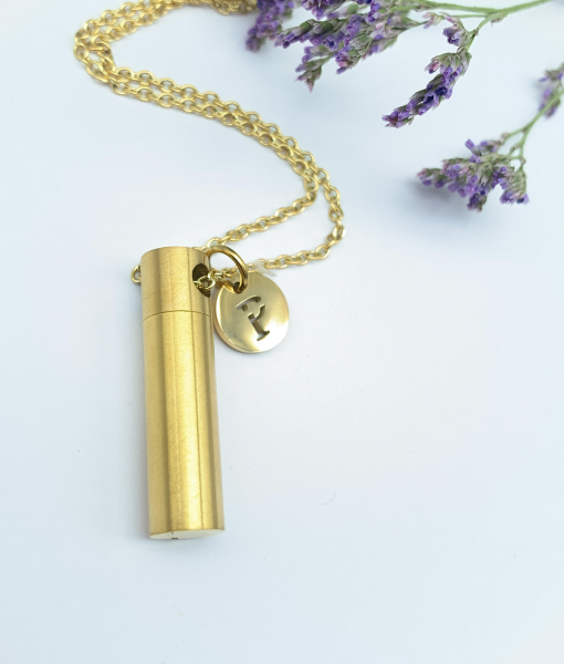 Cylinder Gold - Keepsake Memorial Jewellery